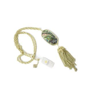 Kendra Scott Rayne Necklace 14k Gold Abalone Shell